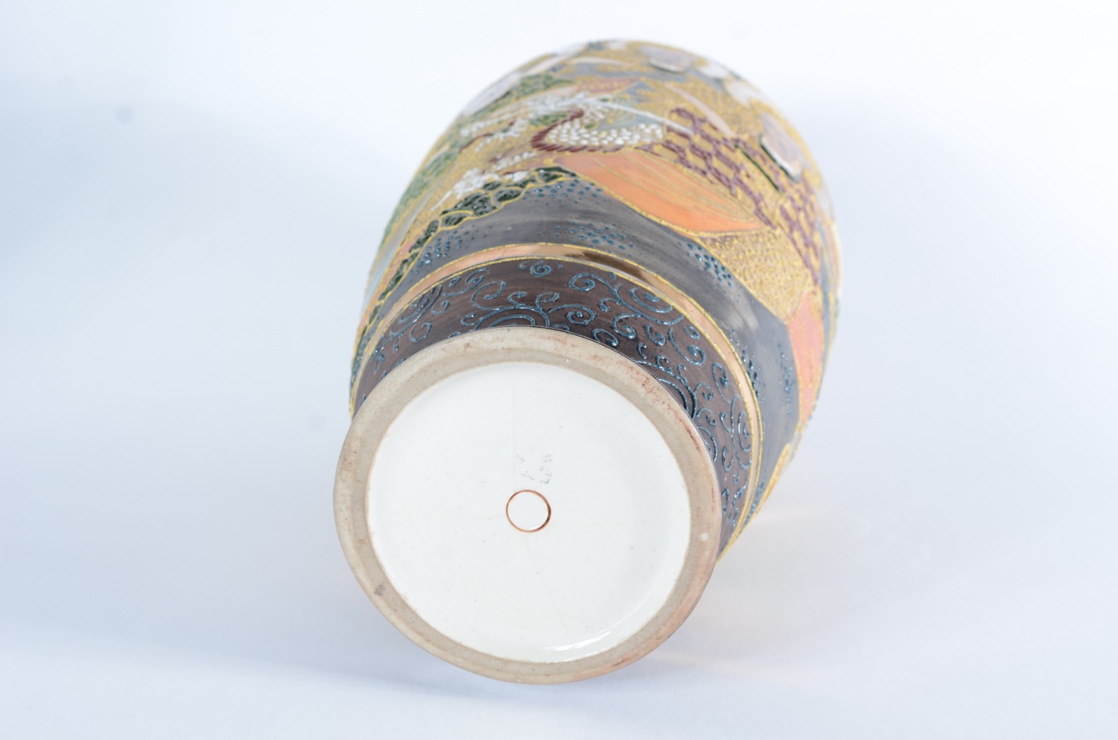 Vaso de porcelana japonesa Satzuma decorada com figuras de guerreiros... - foto 10 de 11
