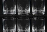 Seis copos curtos para whisky de cristal da Boh... - Seis copos curtos para whisky de cristal da Bohemia.