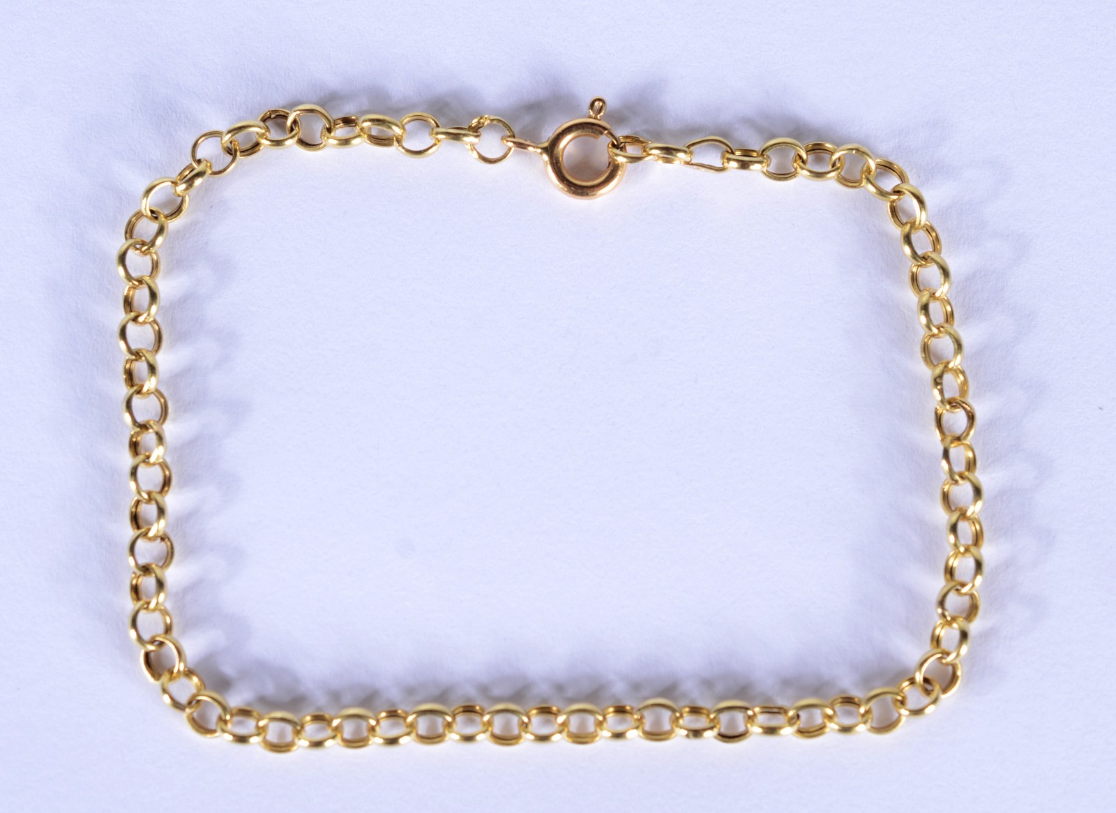Pulseira de ouro 18 k., contraste 750 com elós português. (Por... - foto 1 de 7