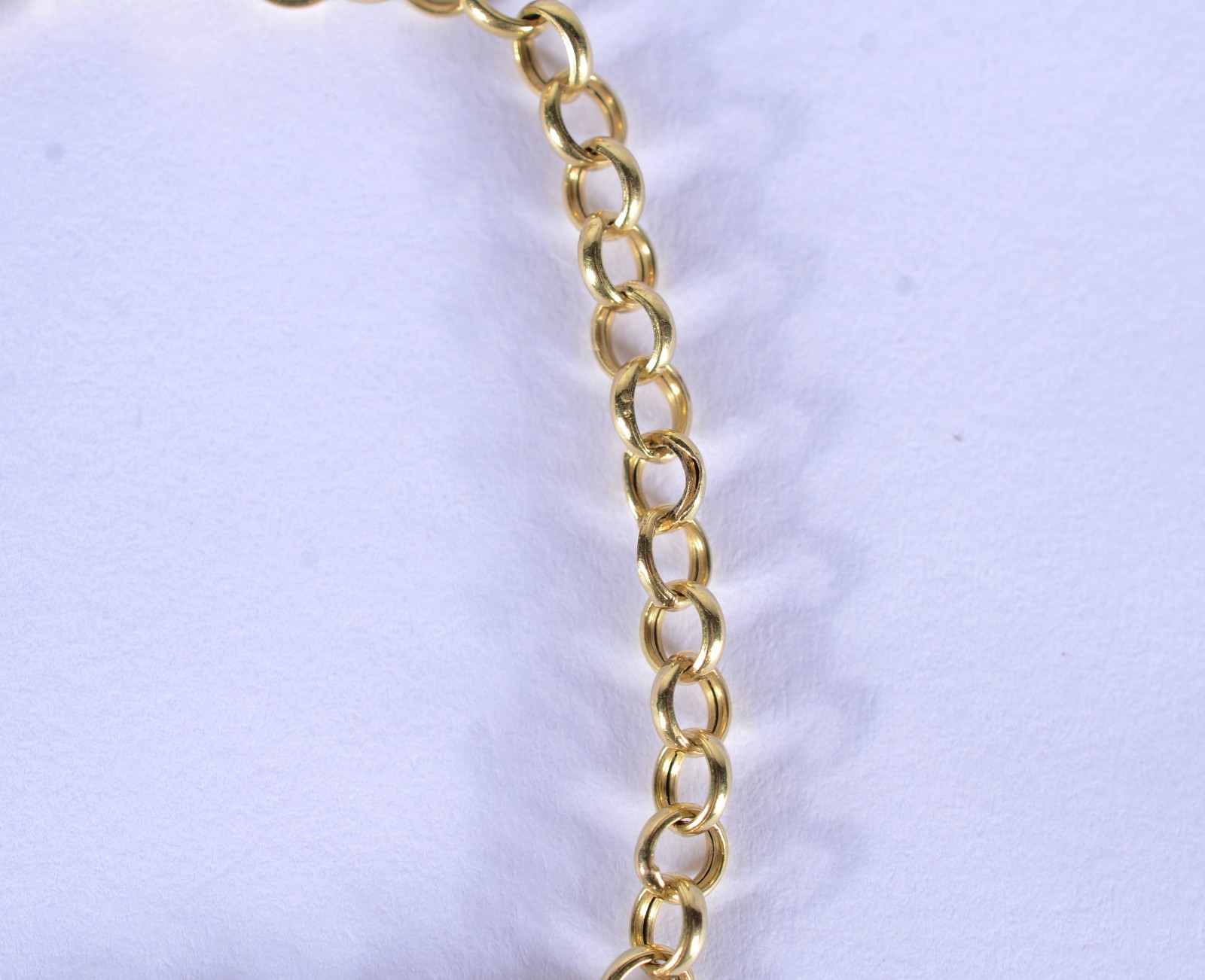 Pulseira de ouro 18 k., contraste 750 com elós português. (Por... - foto 2 de 7