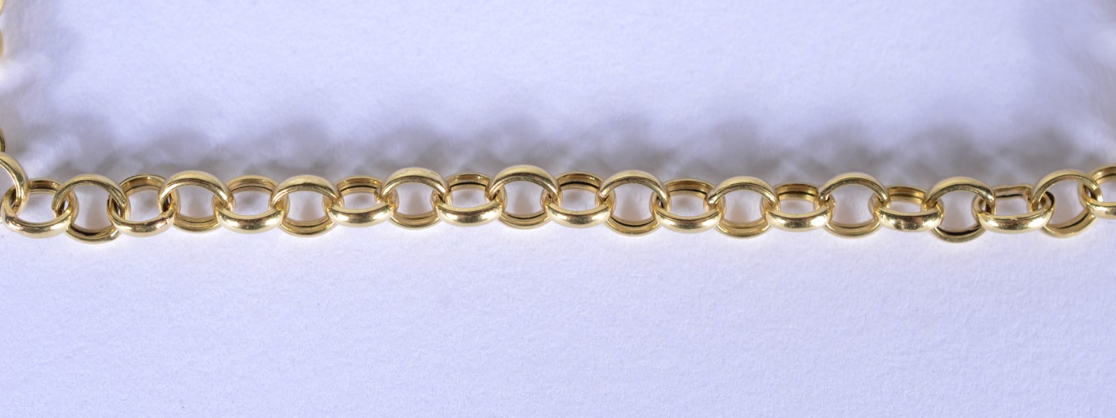 Pulseira de ouro 18 k., contraste 750 com elós português. (Por... - foto 3 de 7