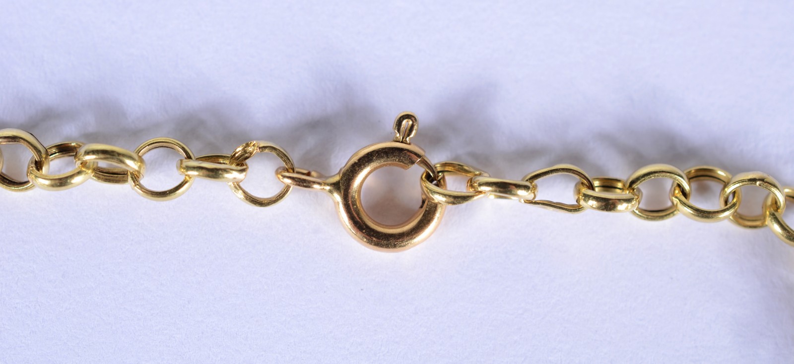 Pulseira de ouro 18 k., contraste 750 com elós português. (Por... - foto 5 de 7