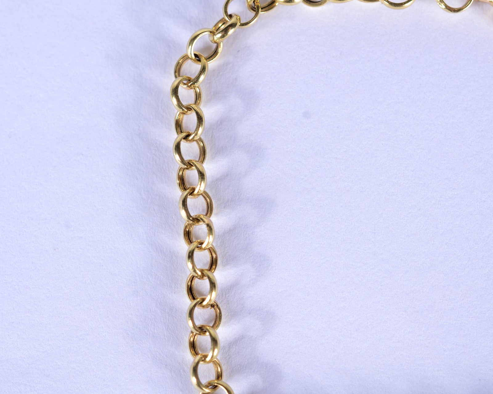 Pulseira de ouro 18 k., contraste 750 com elós português. (Por... - foto 7 de 7