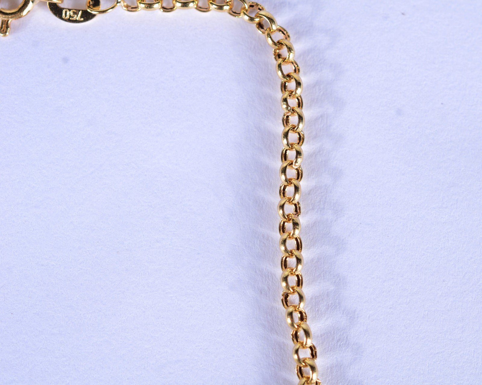 Pulseira com elos portugueses de ouro 18 k., contraste 750. (Por... - foto 3 de 6