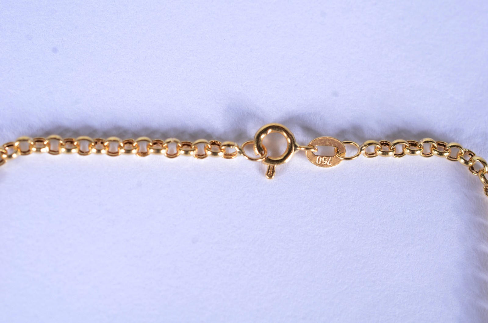 Pulseira com elos portugueses de ouro 18 k., contraste 750. (Por... - foto 5 de 6