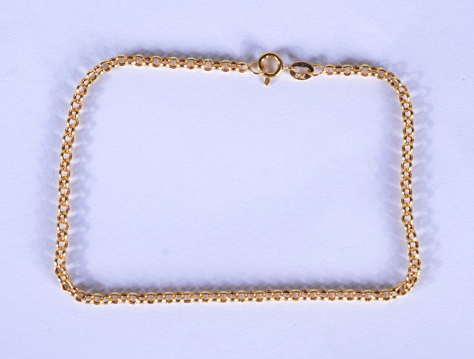 Pulseira com elos portugueses de ouro 18 k., contraste 750. (Por... - foto 1 de 6