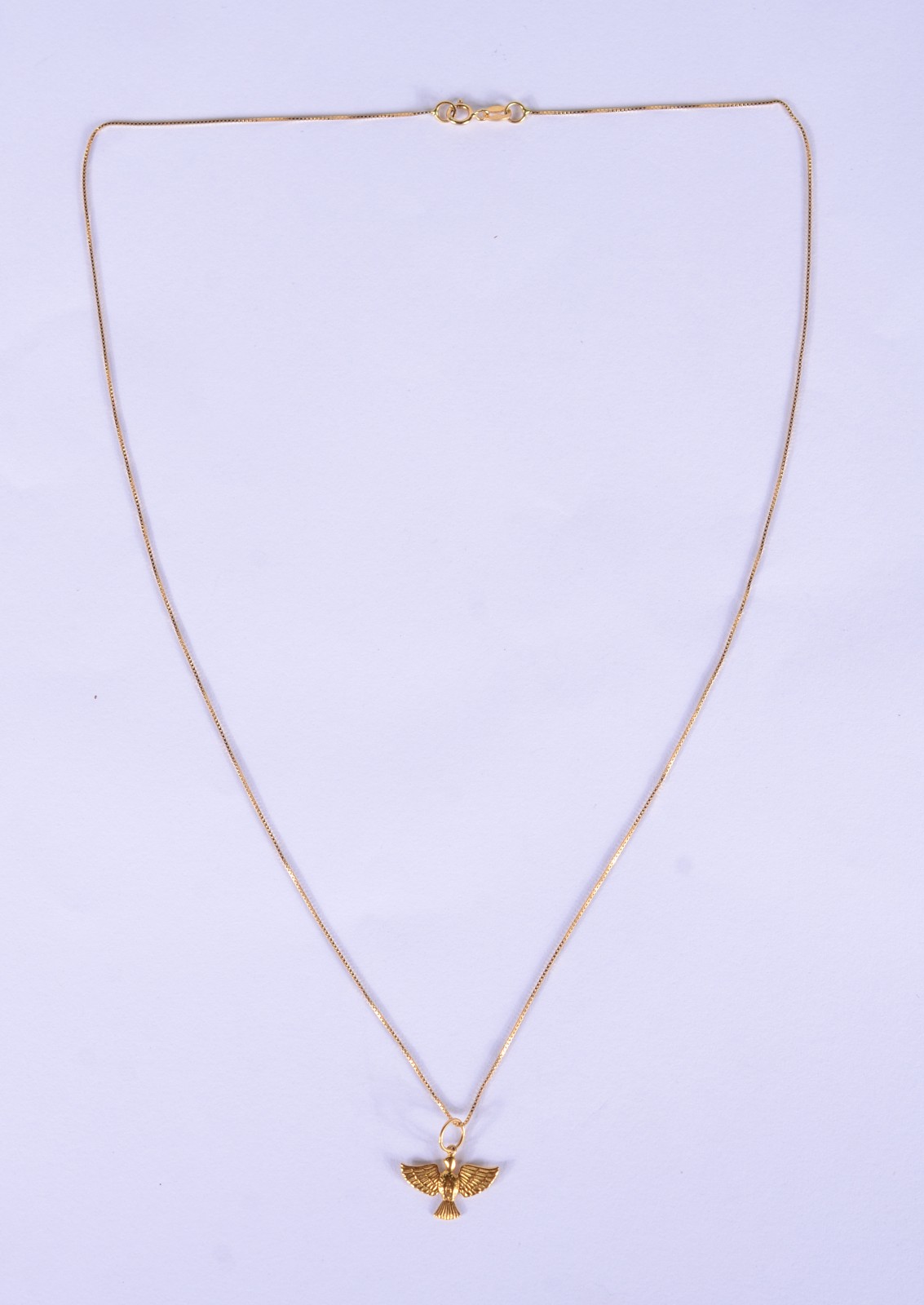 Cordão com pendente de ouro 18 k., contraste 750 feitio veneziano e... - foto 2 de 7
