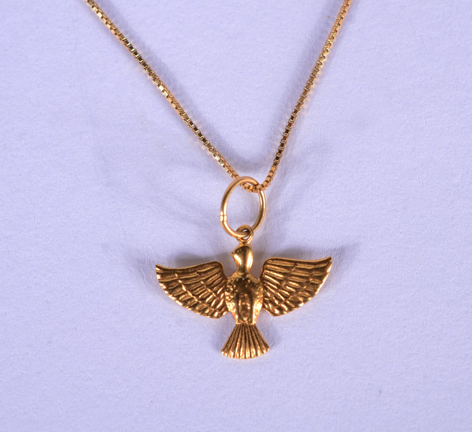 Cordão com pendente de ouro 18 k., contraste 750 feitio veneziano e... - foto 3 de 7
