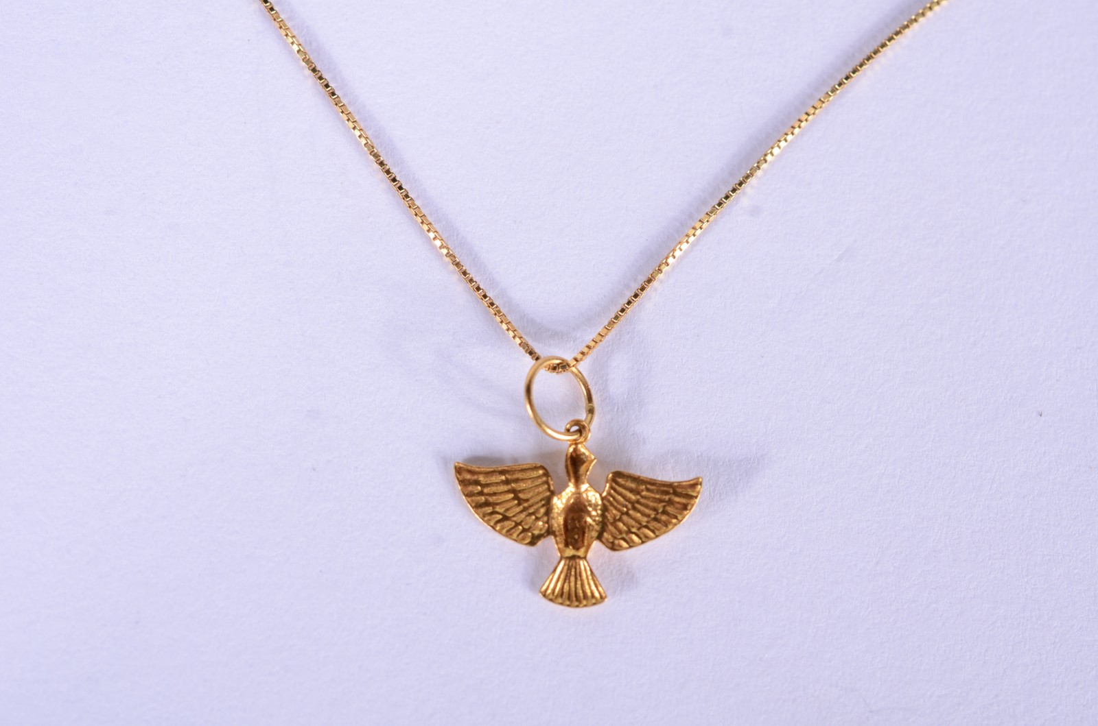 Cordão com pendente de ouro 18 k., contraste 750 feitio veneziano e... - foto 4 de 7
