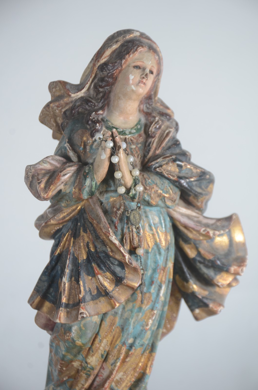 Nossa Senhora da Conceição - Antiga imagem de madeira policromada e... - foto 6 de 9