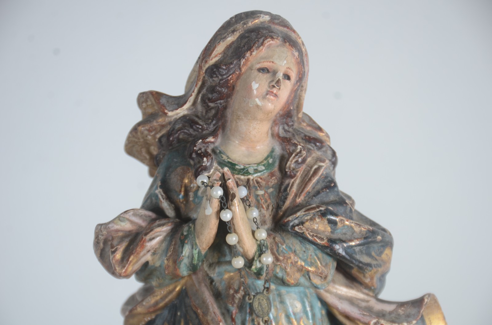 Nossa Senhora da Conceição - Antiga imagem de madeira policromada e... - foto 7 de 9