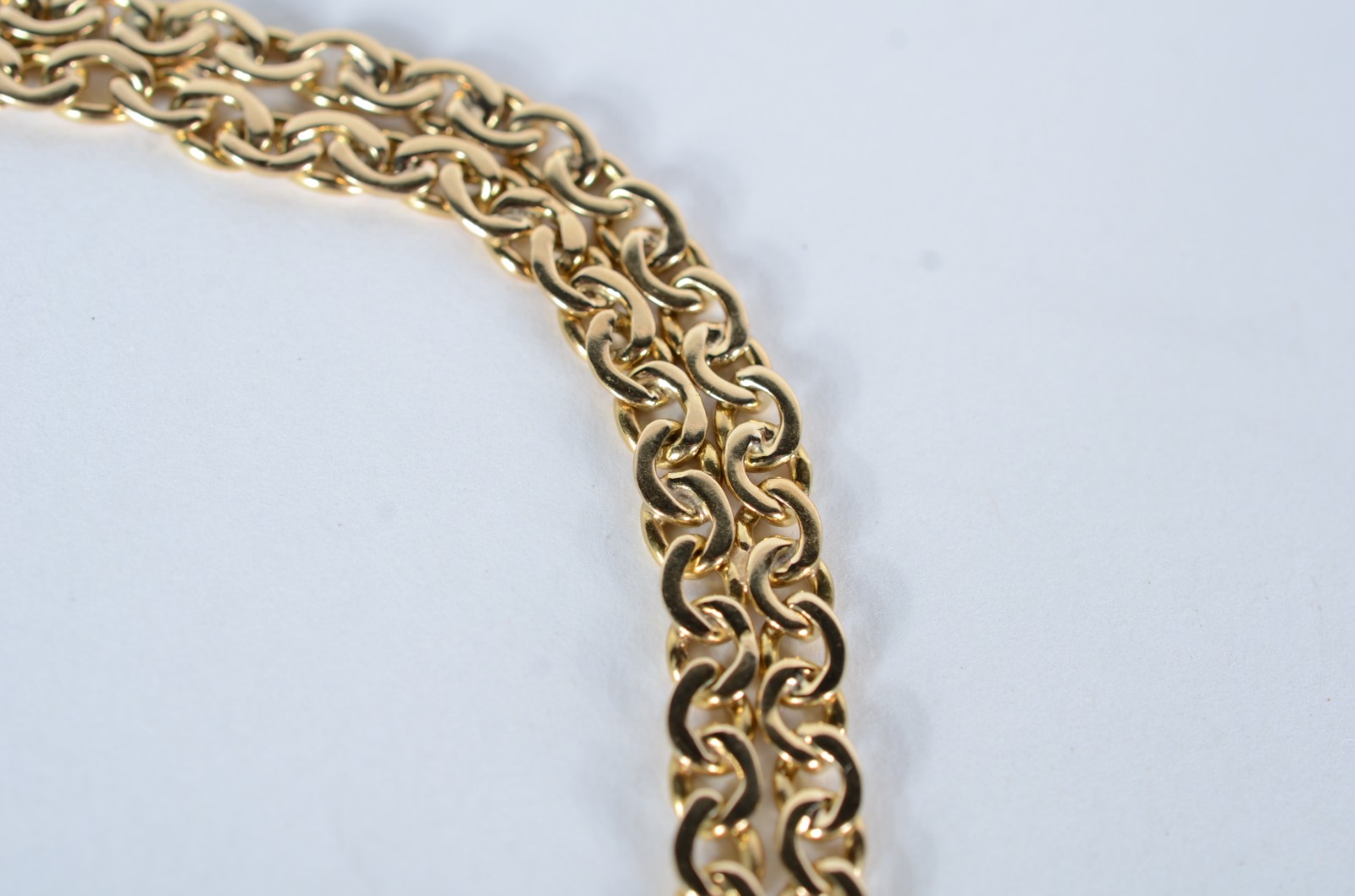 Conjunto de ouro 18 k composto de par de brincos e colar com duas... - foto 6 de 11