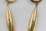 Par de brincos de ouro 18 k com pérolas   - Par de brincos de ouro 18 k com pérolas  