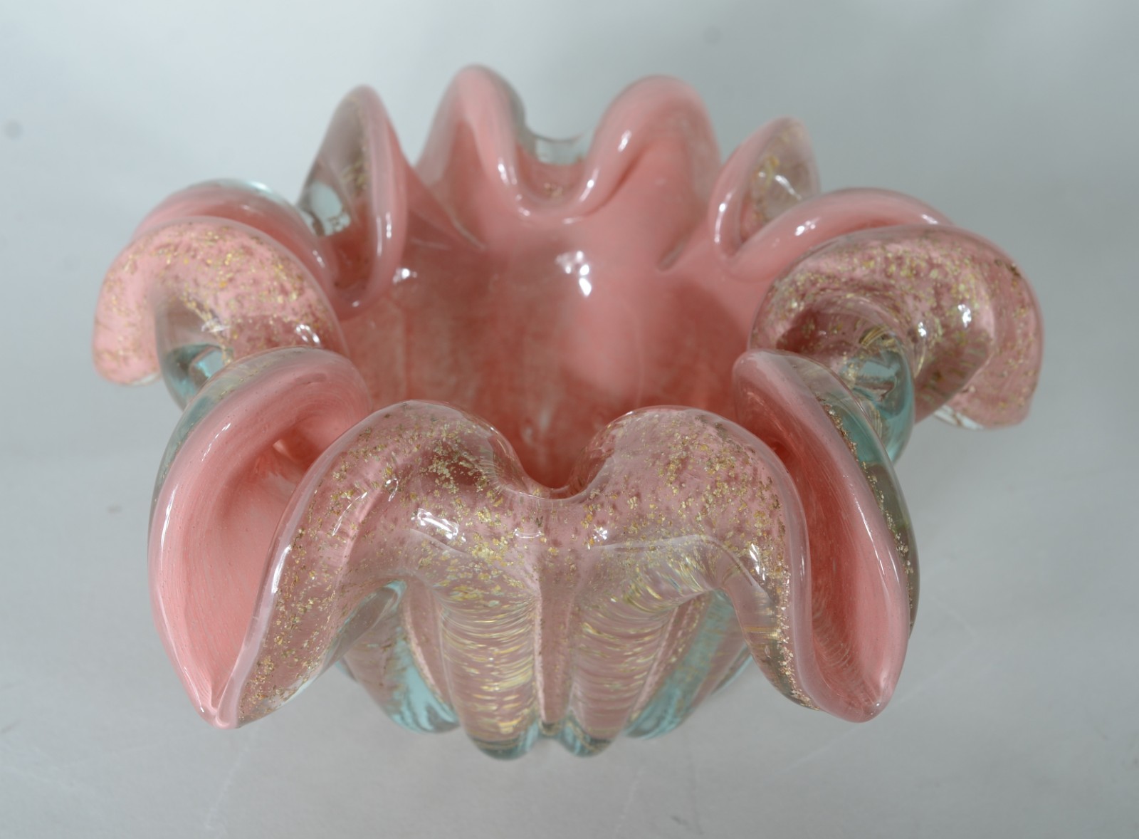 Centro de mesa de vidro decorativo rosa. - foto 2 de 4