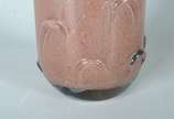 Vaso de vidro decorativo trabalhado, borda feit... - Vaso de vidro decorativo trabalhado, borda feitio babado.