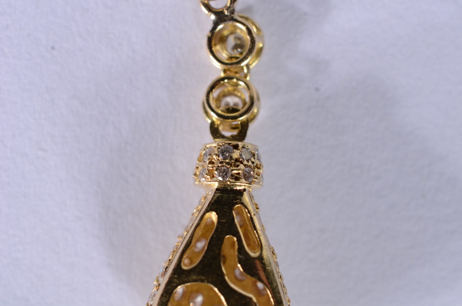 Colar de ouro 18 k., contraste 750 mls com pendente feitio gota... - foto 7 de 10