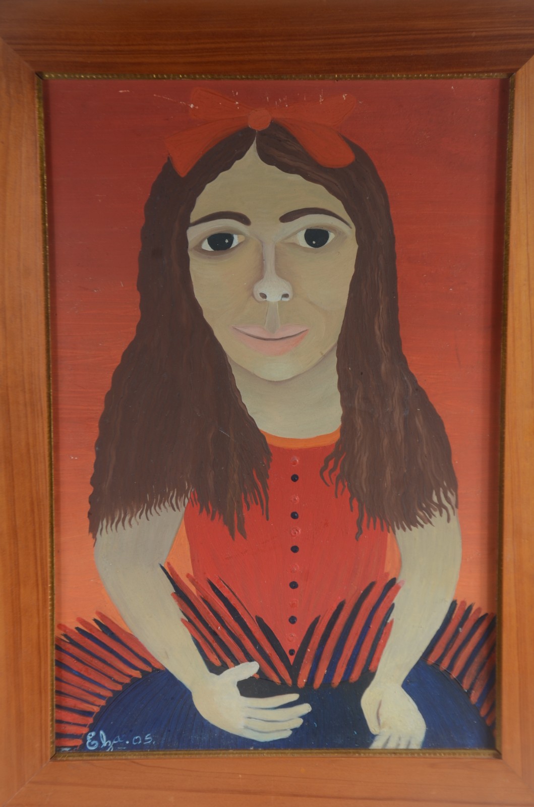 Elza O. S. (1928-2007), Menina com laço vermelho - foto 2 de 5
