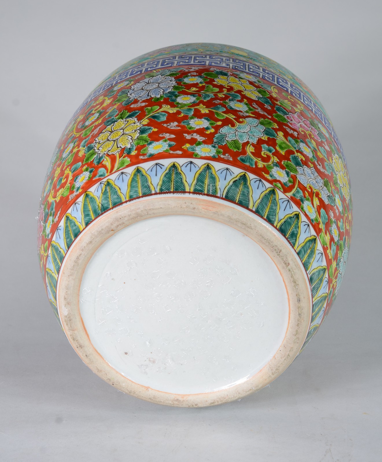 Cachepot de porcelana oriental policromada. - foto 6 de 6