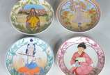 VILLEROY & BOCH,  - Conjunto com 14 pratos de porcelana alemã Villeroy & Boch - Coleção "Unicef" - Our Children - decorados com figuras de crianças de vários países.