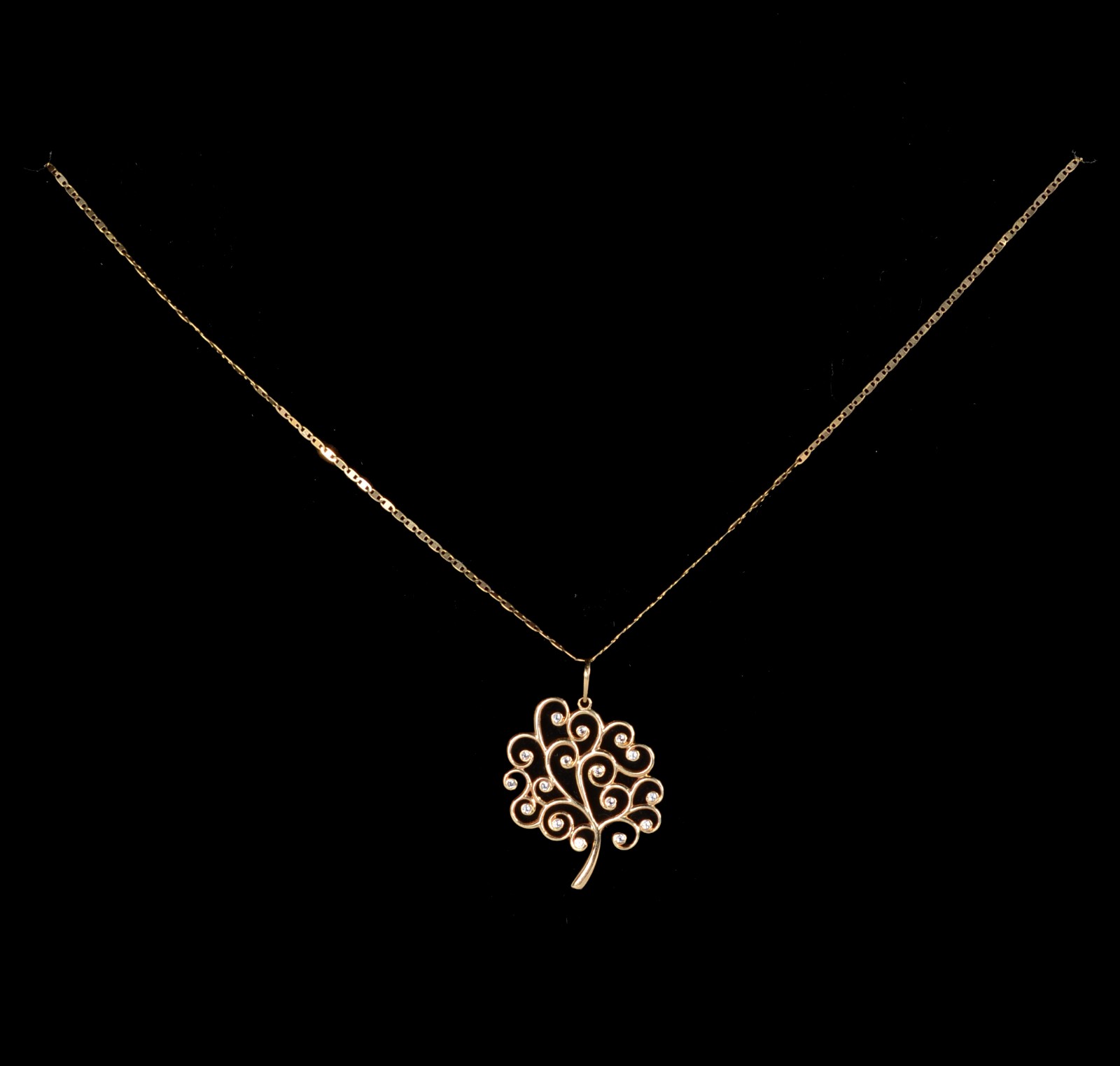 Colar de ouro 18 k., contraste 750 mls com pendente da árvore da... - foto 8 de 8
