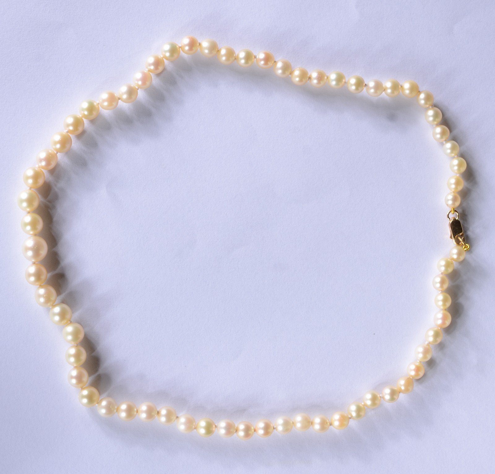 Colar de perolas com fecho de ouro 18 k. (Por motivos de segurança a... - foto 1 de 3