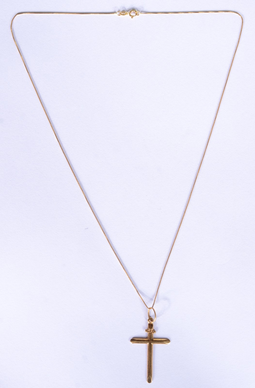 Colar de ouro 18 k., pendente crucifixo. (Por motivos de segurança a... - foto 3 de 4