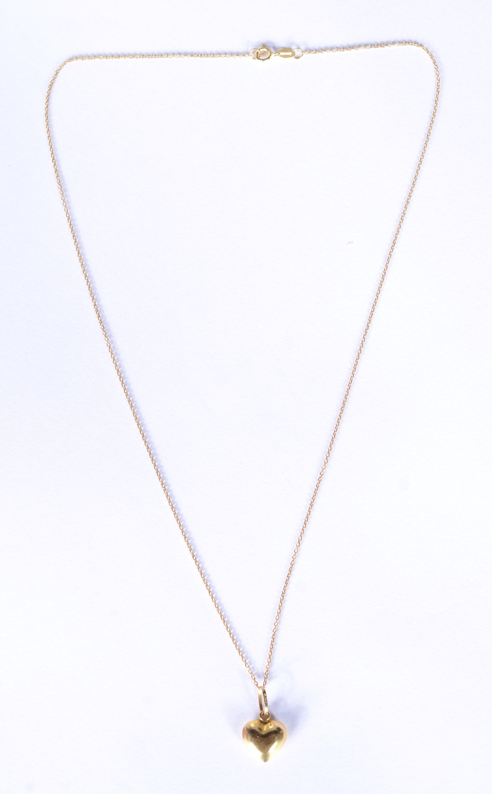 Colar de ouro 18 k., contraste 750 mls com pendente feitio coração... - foto 2 de 7