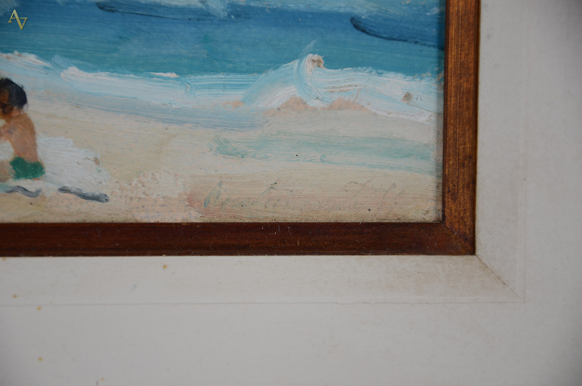 BUSTAMANTE SÁ (1907 - 1988) - Marinha - ose - 22 x 46 - foto 3 de 4