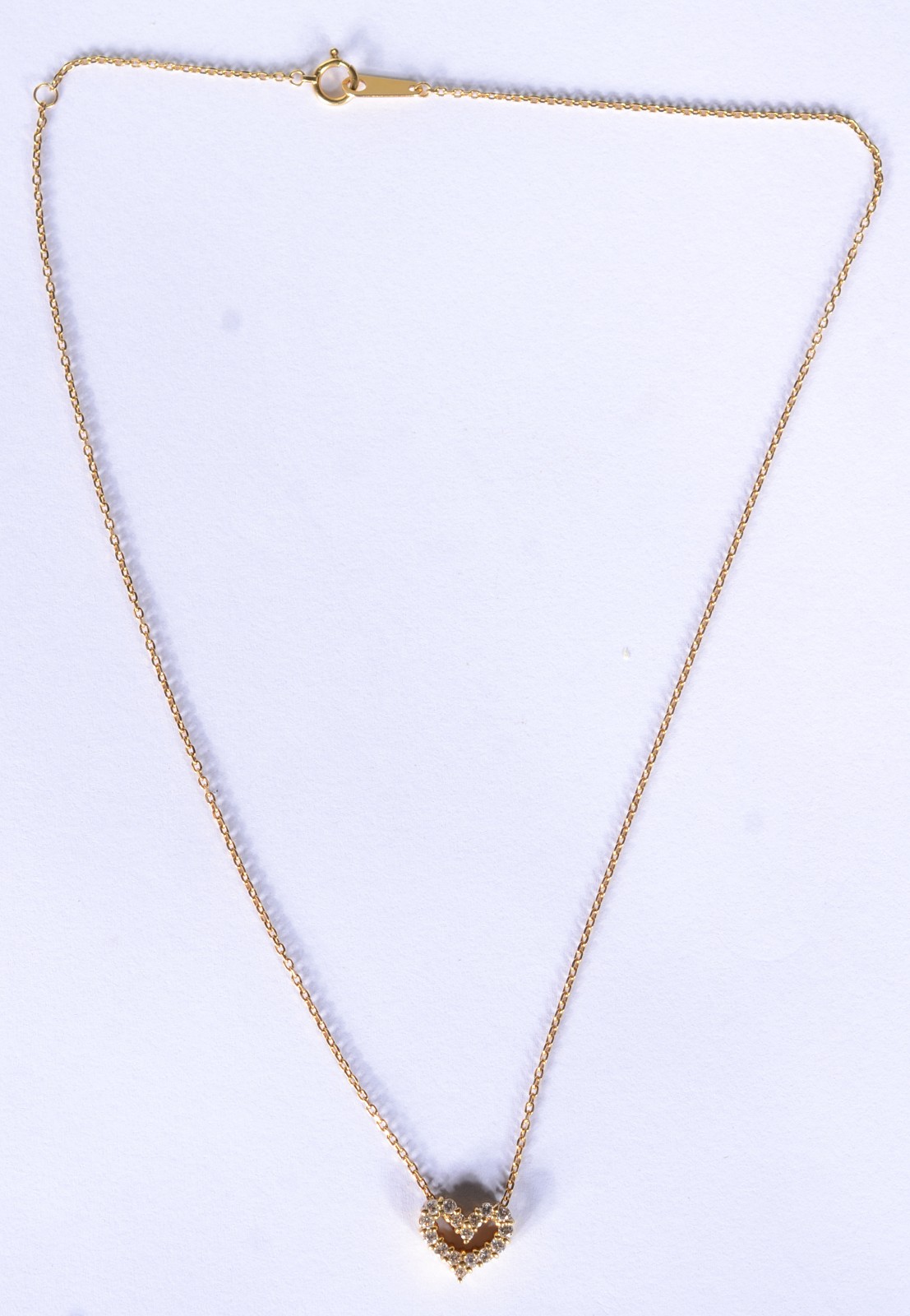Colar de ouro 18 k., contraste 750 mls com pendente feitio coração... - foto 2 de 6