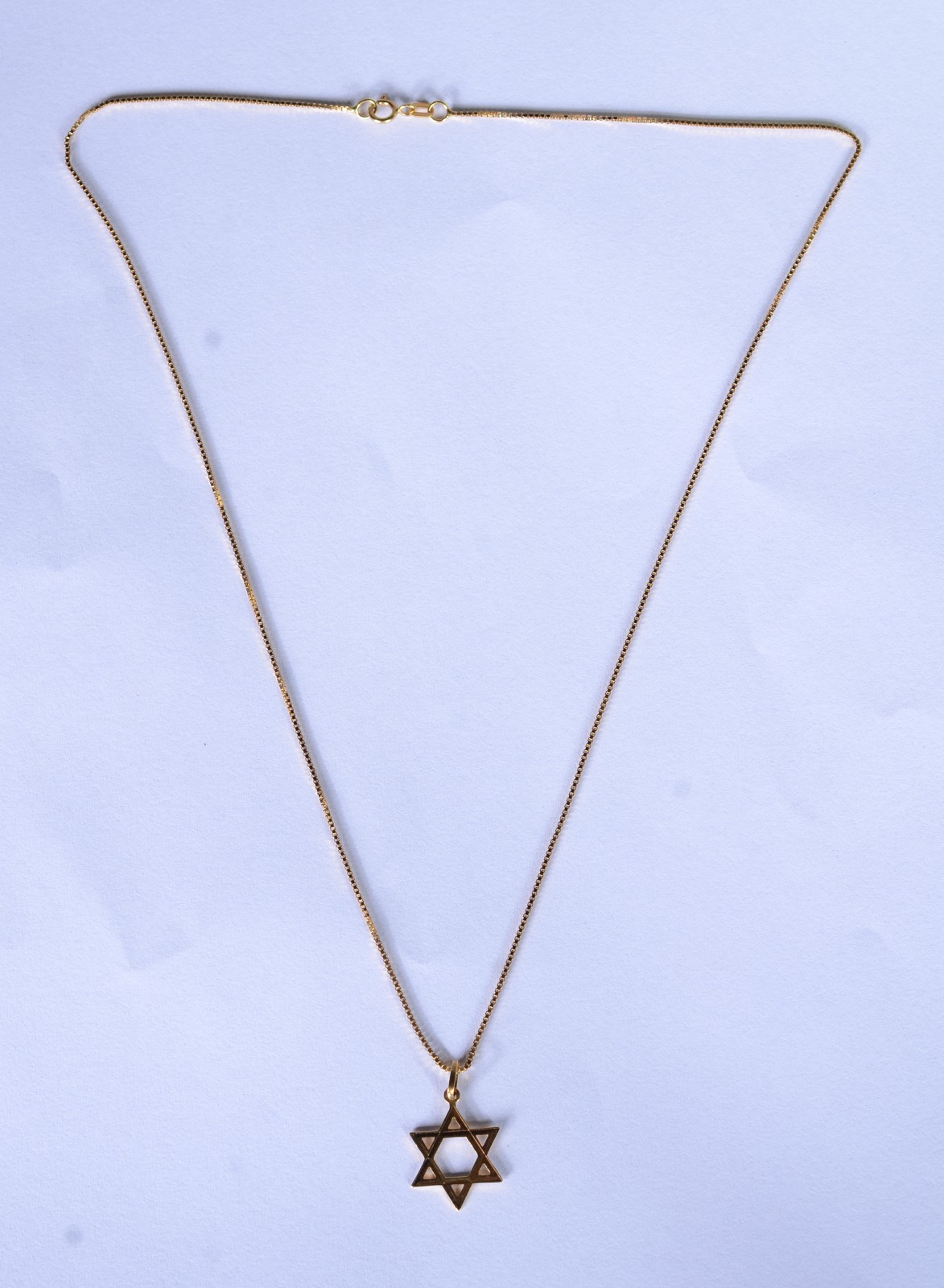 Colar de ouro 18 k., contraste 750 mls com pendente "Estrela de... - foto 3 de 6