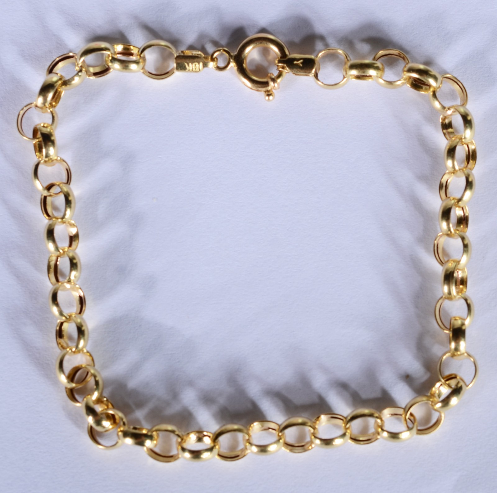 Pulseira de elos portugueses de ouro 18 k., contraste 750. (Por... - foto 1 de 4