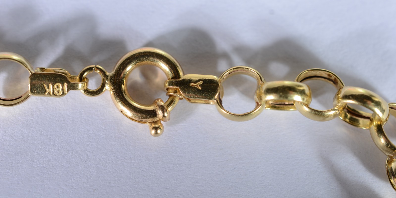 Pulseira de elos portugueses de ouro 18 k., contraste 750. (Por... - foto 3 de 4