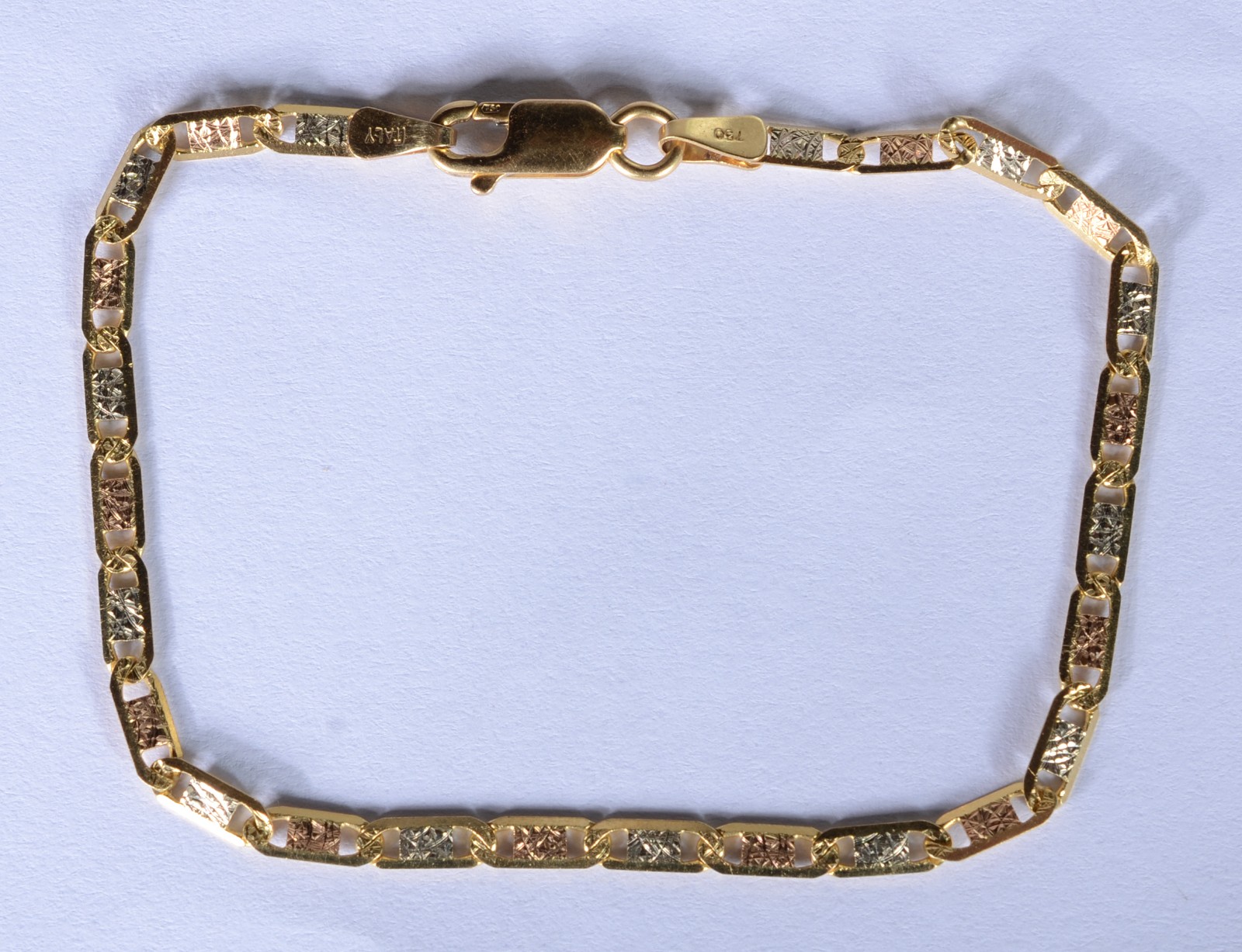 Pulseira de ouro 18 k., contraste 750 mls. (Por motivos de segurança... - foto 1 de 4