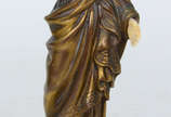 BERNOUD,  - Imagem de bronze e marfim representando ¨Sagrado coração de Jesus¨, assinada.