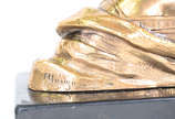 Dominique Alonzo (1910-1930),  - Escultura de bronze representando ¨Busto jovem com turbante¨Assinada.