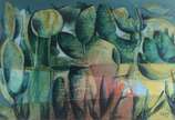 SZAJNBRUM (1924), Paisagem - Óleo sobre eucatex - datado 1973.