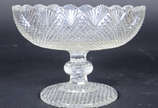 BACCARAT - Fruteira de cristal frances lapidaçã... - BACCARAT - Fruteira de cristal frances lapidação  bico de jaca , borda em forma de leques.