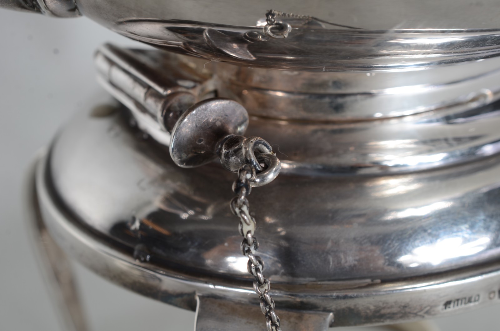Samovar de prata portuguesa contraste Águia, 1º título. Peso da... - foto 7 de 10
