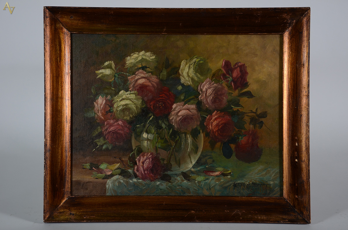 GEORGINA DE ALBUQUERQUE (1885 - 1962) - Flores - ost - 50 x 65 - foto 1 de 3