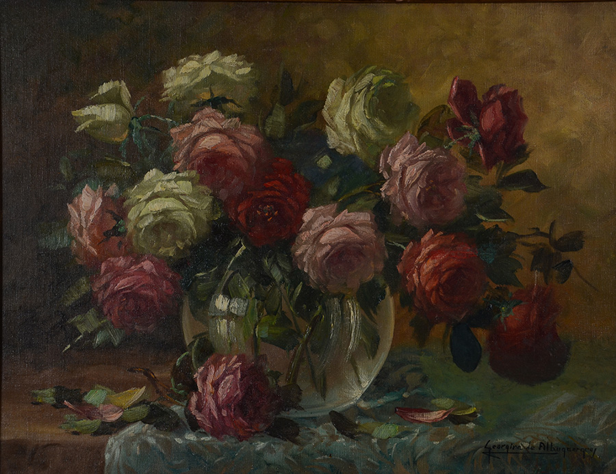 GEORGINA DE ALBUQUERQUE (1885 - 1962) - Flores - ost - 50 x 65 - foto 2 de 3