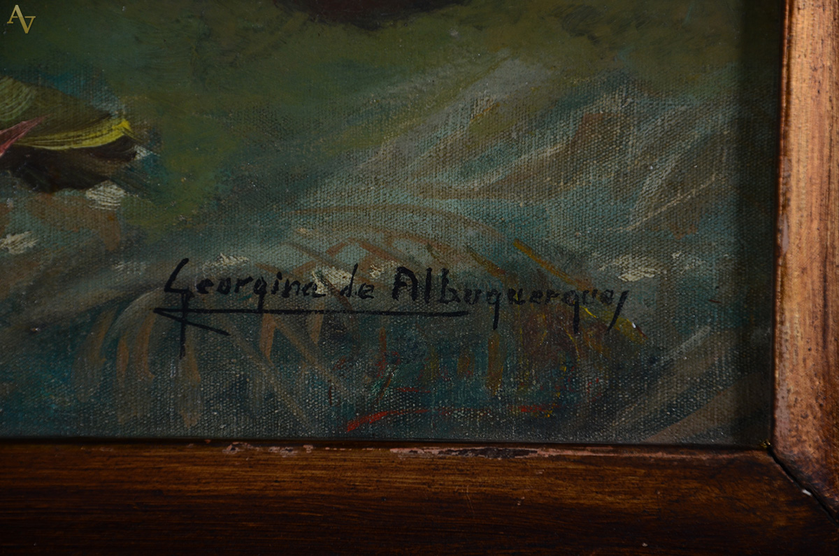 GEORGINA DE ALBUQUERQUE (1885 - 1962) - Flores - ost - 50 x 65 - foto 3 de 3