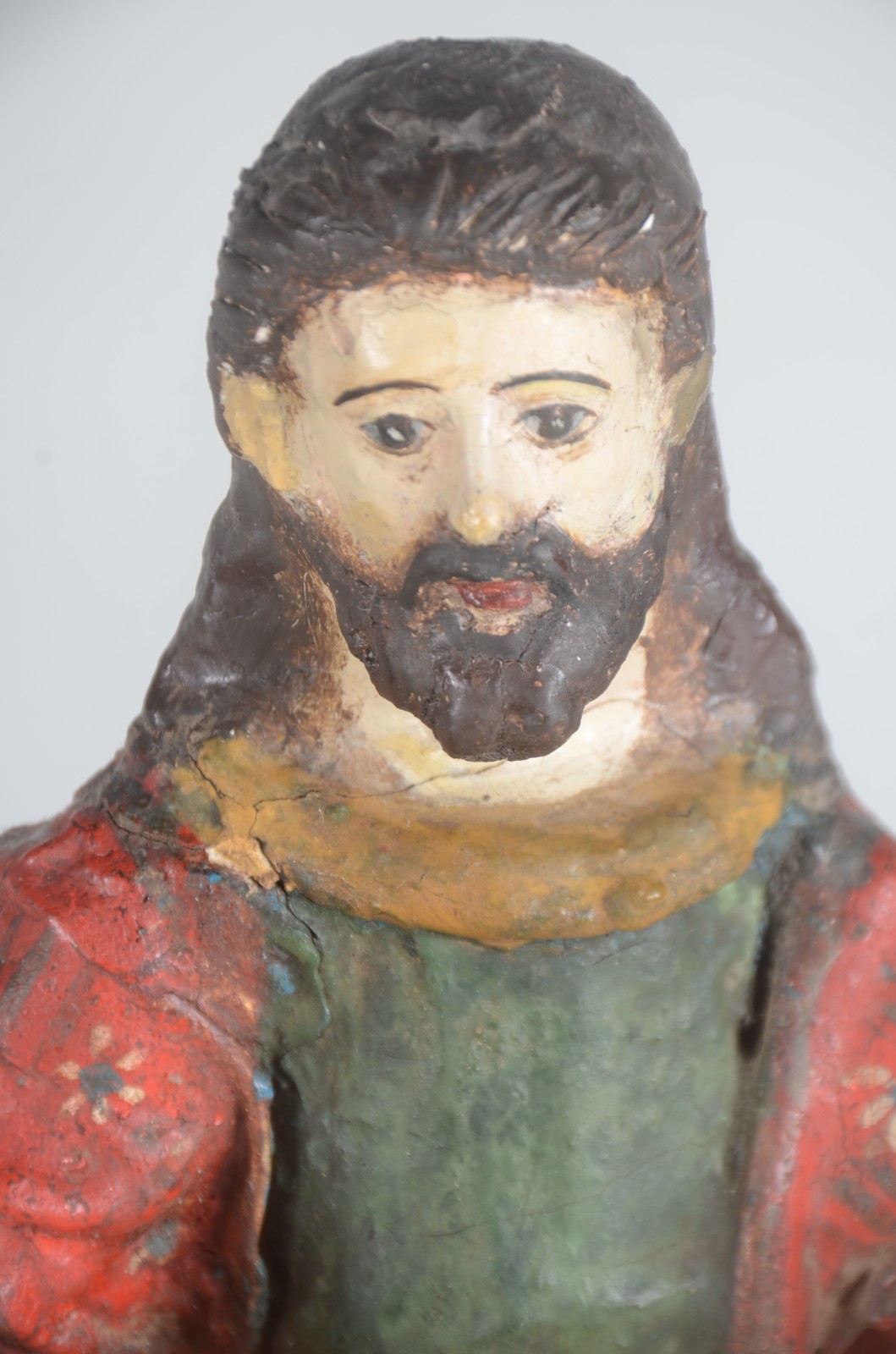 Tres antigas imagens de papier mâché e madeira policromada... - foto 3 de 11