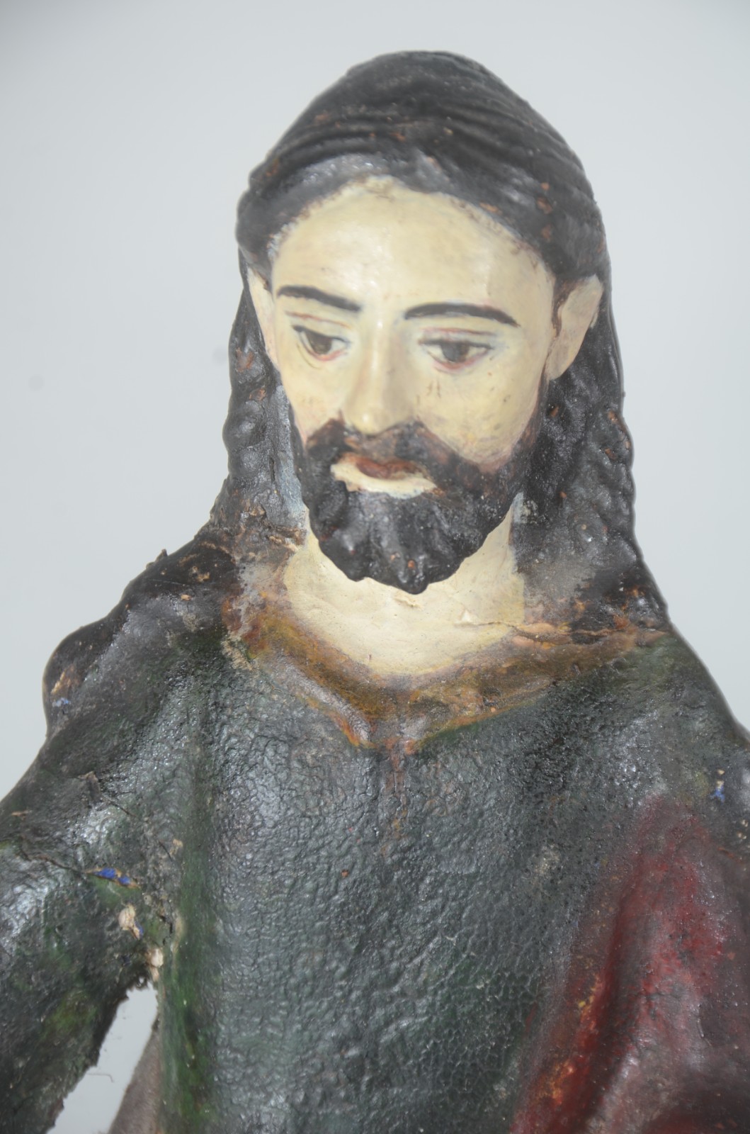 Tres antigas imagens de papier mâché e madeira policromada... - foto 4 de 11