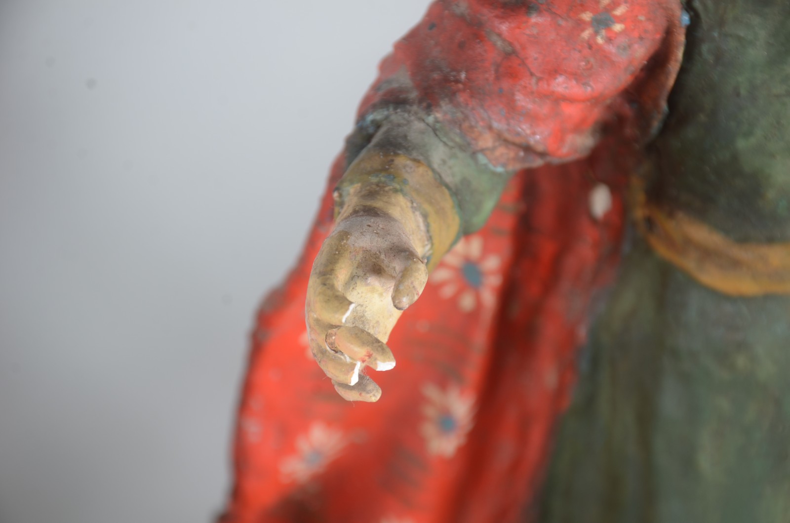 Tres antigas imagens de papier mâché e madeira policromada... - foto 7 de 11