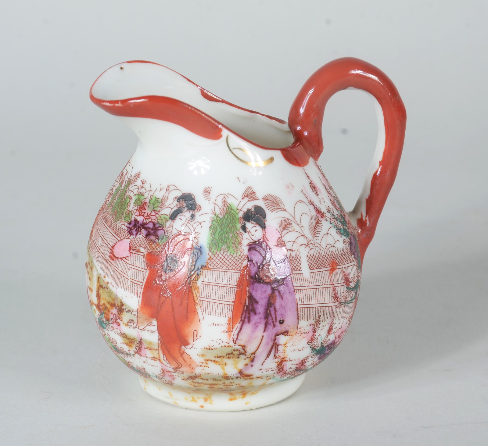 Serviço para chá de porcelana oriental, composto de: 10 xícaras com... - foto 3 de 9
