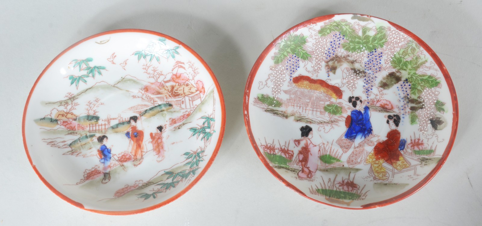 Serviço para chá de porcelana oriental, composto de: 10 xícaras com... - foto 4 de 9