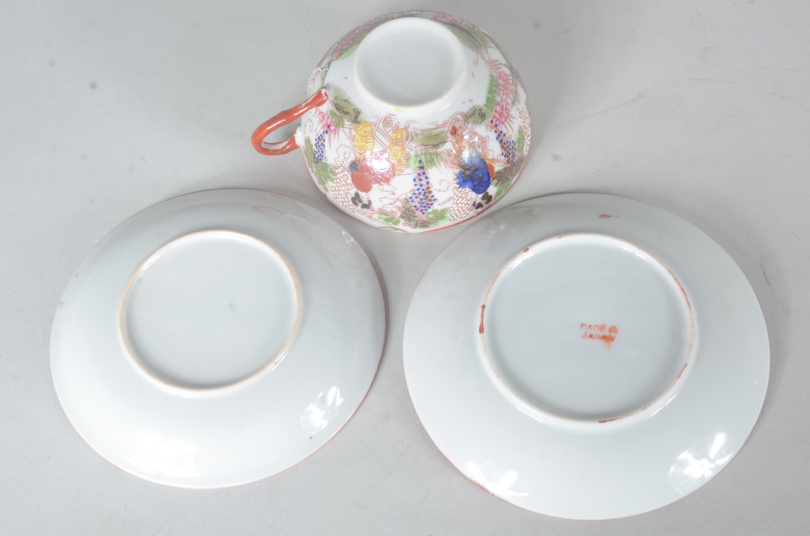 Serviço para chá de porcelana oriental, composto de: 10 xícaras com... - foto 8 de 9