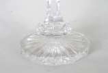 Compoteira de cristal europeu lapidado ( com la... - Compoteira de cristal europeu lapidado ( com lascado na borda).