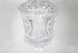 Compoteira de cristal europeu lapidado ( com la... - Compoteira de cristal europeu lapidado ( com lascado na borda).