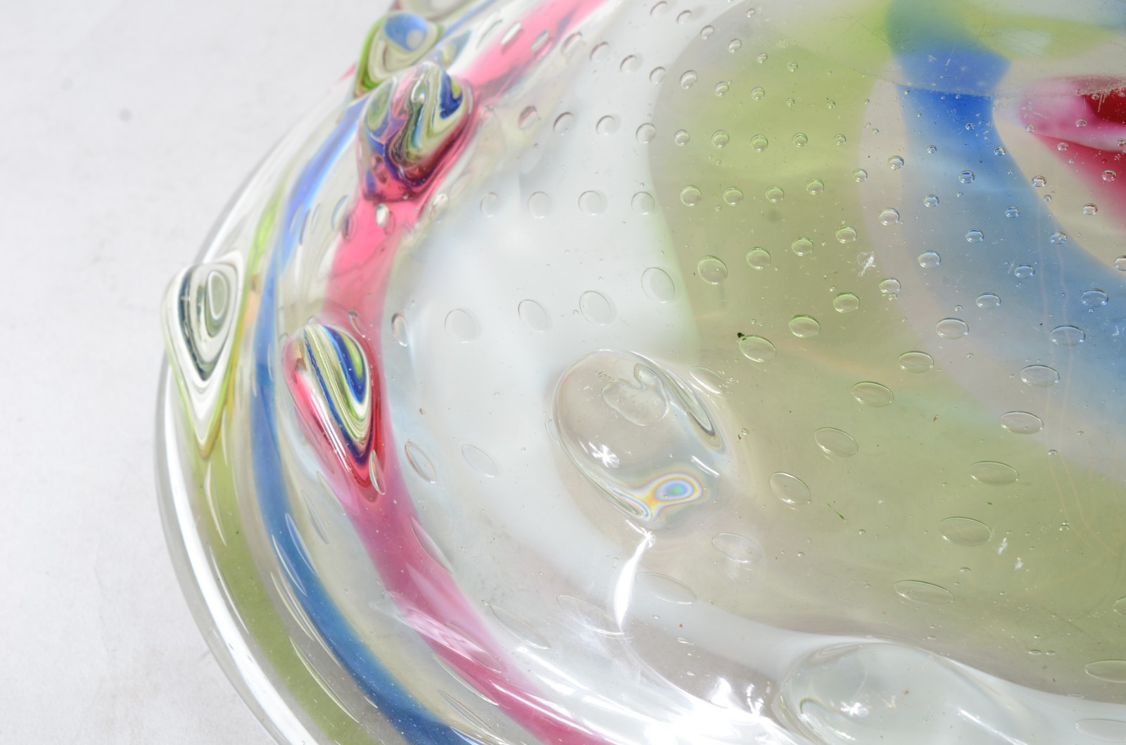 Belíssimo centro de mesa de murano italiano com mesclas coloridas e... - foto 6 de 8